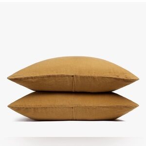Set of 2 Parachute Linen Ochre King Pillowcases